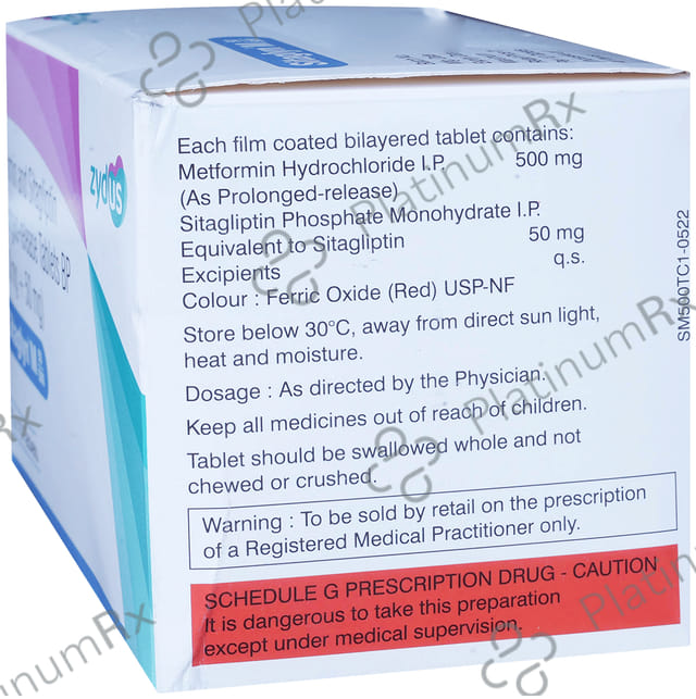 Sitaglyn M 50/500mg Tablet PR 10s