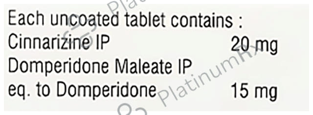Clanarizine Dom 20/15mg Tablet 10s