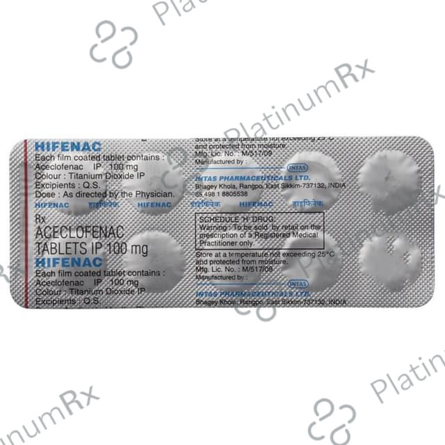 Hifenac 100mg Tablet 10s