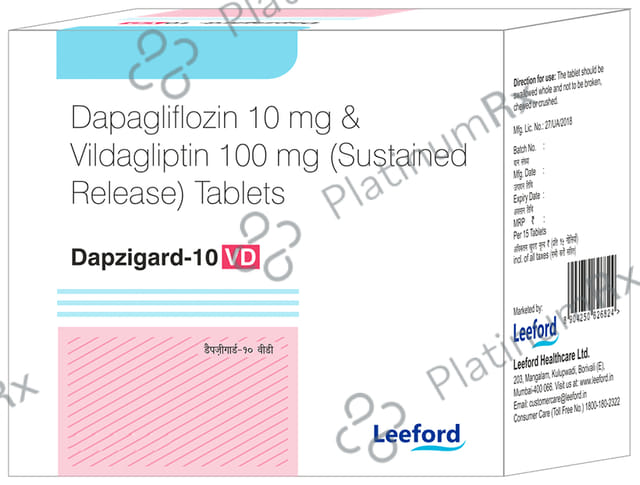 Dapzigard VD 10mg/100mg Tablet SR 15s