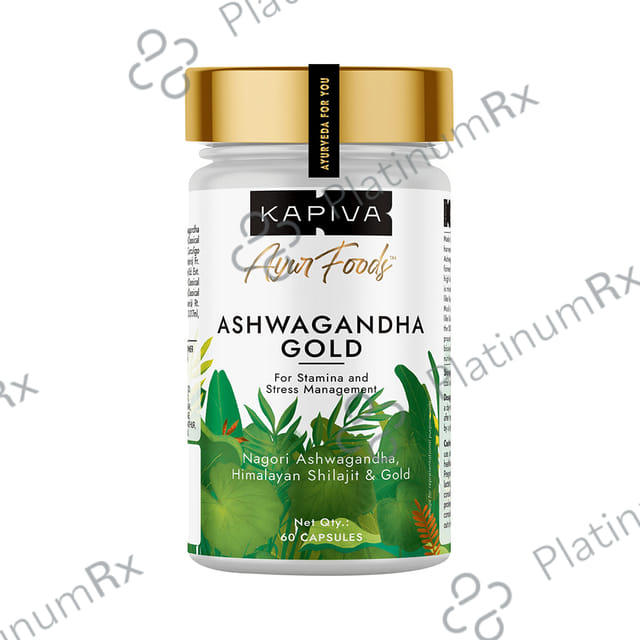 Kapiva Ayur Foods Ashwagandha Gold Capsules - for Stamina & Stress Management