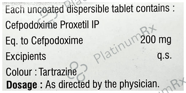 Cefponil 200mg Tablet DT 10s