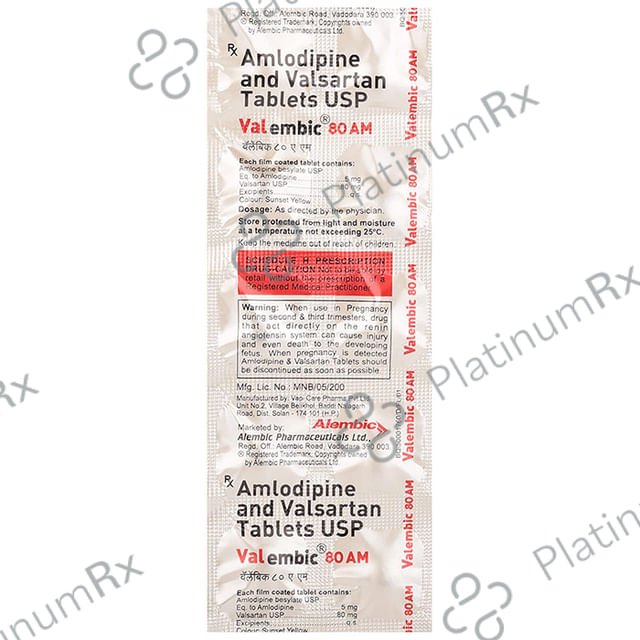 Valembic 80/5mg AM Tablet 10s