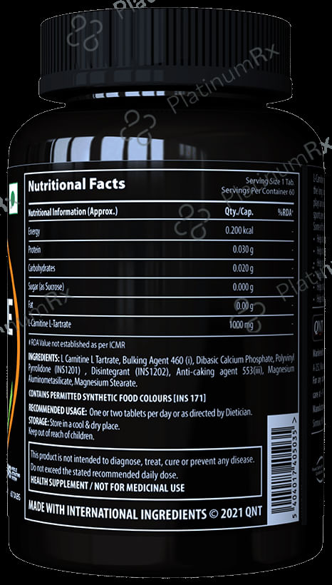 QNT Maxi L-Carnitine 1000mg Tablet