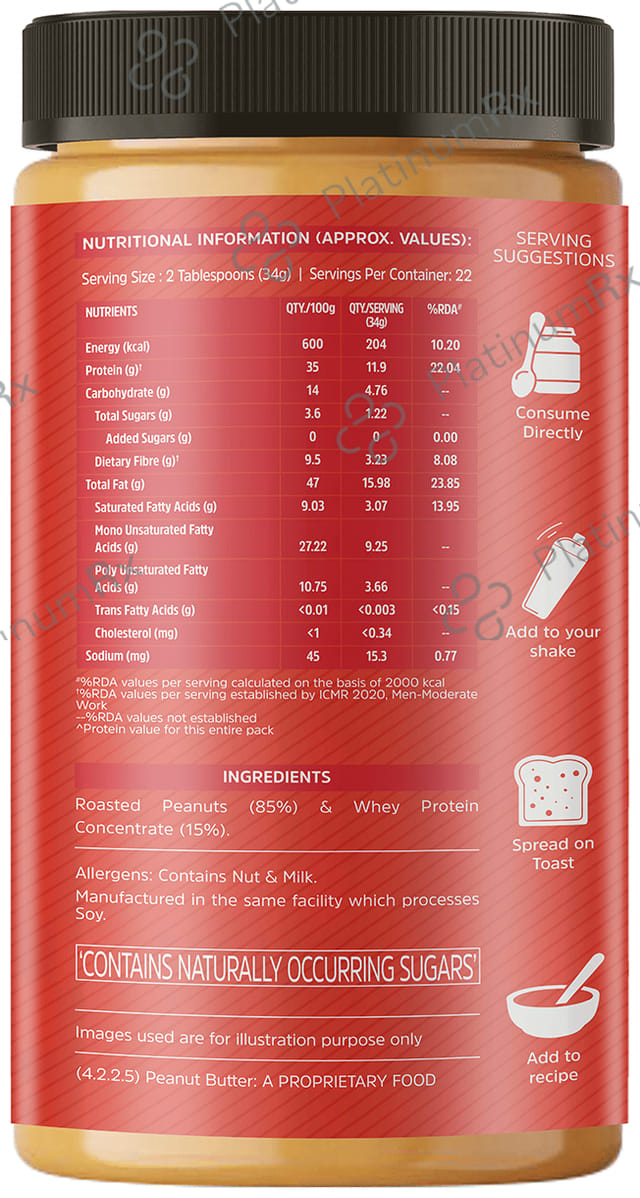 MuscleBlaze MB Fit Protein Peanut + Whey Butter
