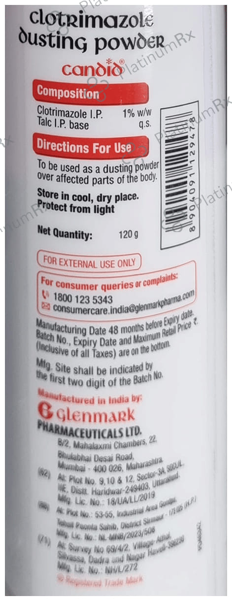 Candid 1% Dusting Powder 120gm
