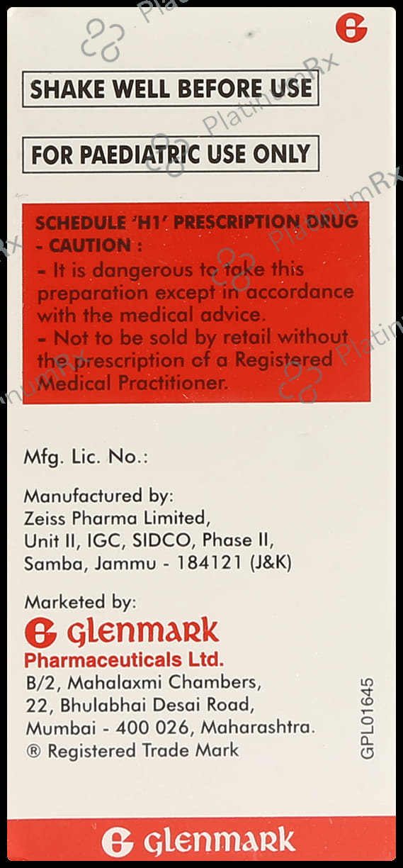 Cefaglen Forte 100mg Dry Syrup 30ml