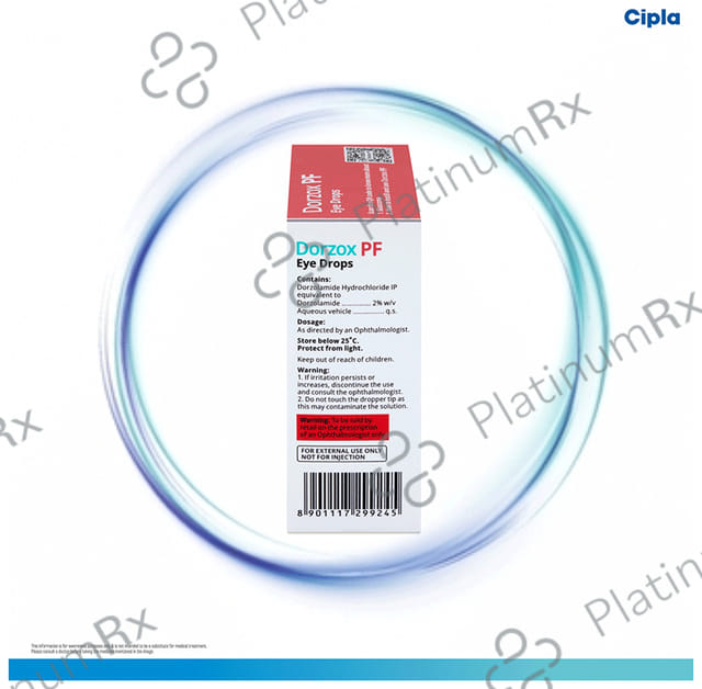 Dorzox PF 2% Eye Drops 5ml