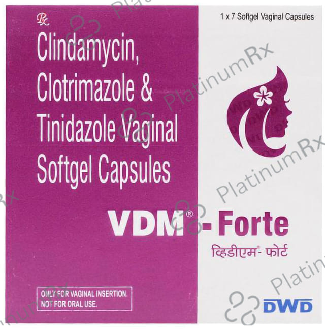 Vdm Forte 100/100/100mg Vaginal Capsule 7s
