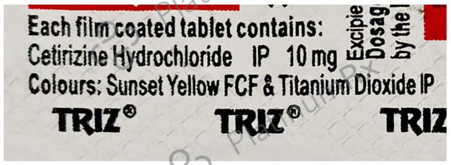 Triz 10mg Tablet 10s