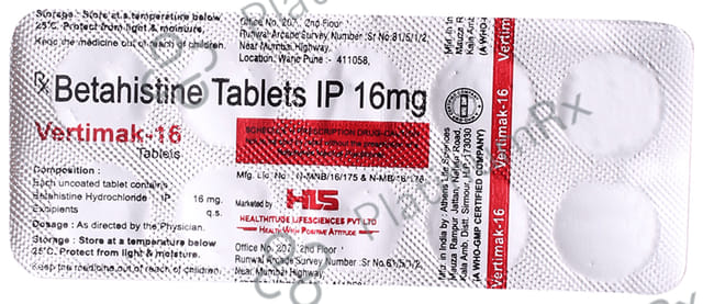 Vertimak 16mg Tablet 10s