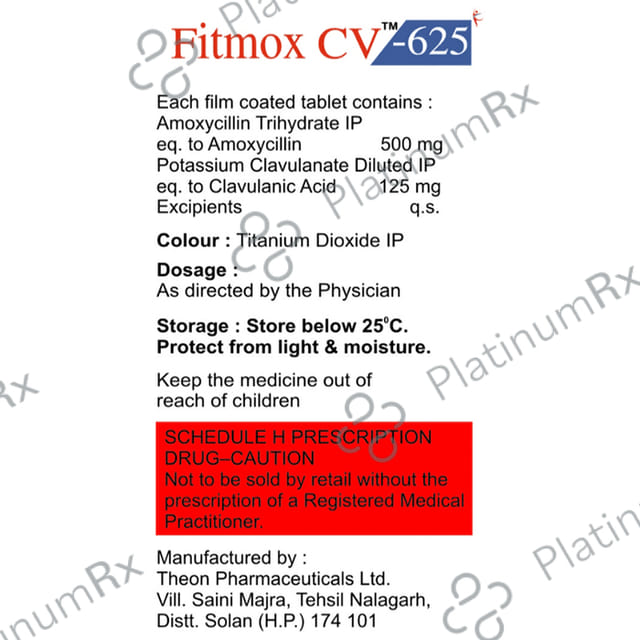 Fitmox CV 625mg Tablet 10s