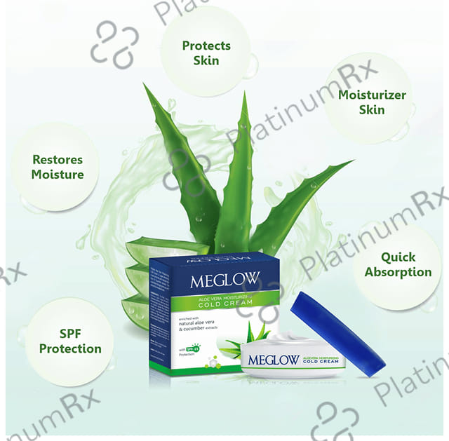 Meglow Aloevera Moisturizing Cold SPF 15 Cream 50gm