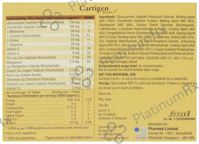 Cartigen Forte Plus Tablet 10s