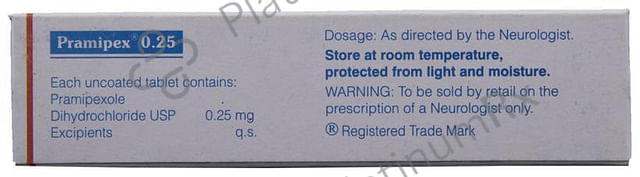 Pramipex 0.25mg Tablet 10s
