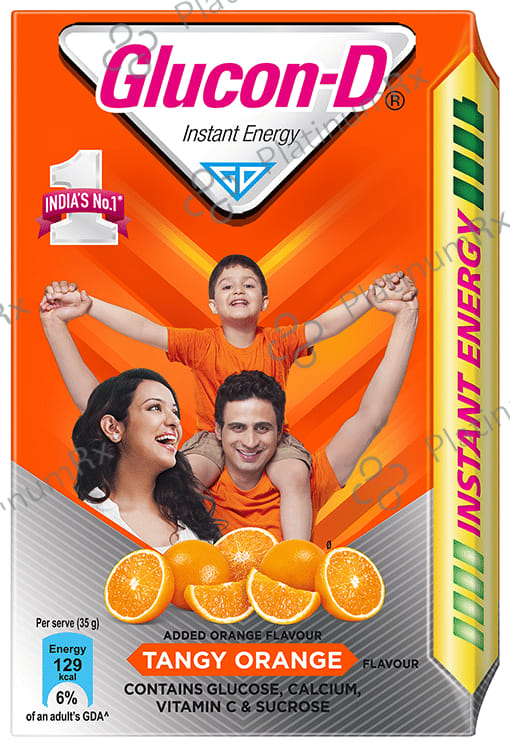 Glucon D with Glucose Tangy Orange Flavour Powder 450gm