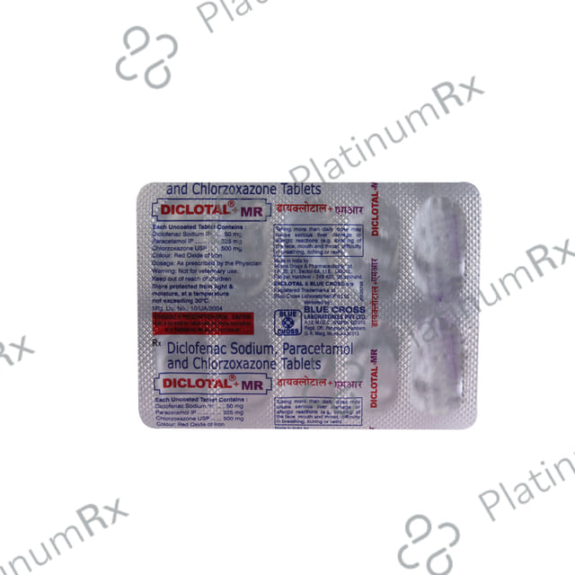 Diclotal MR 500mg/50mg/325mg Tablet