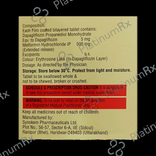 Dapaturn M 5/500mg Tablet ER 10s