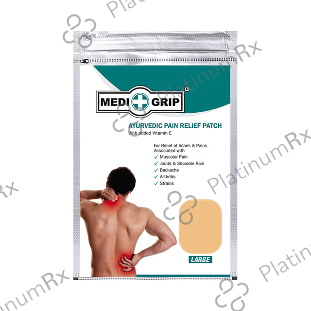 Medigrip Ayurvedic Pain Relief Patch Large Brown 10 patches