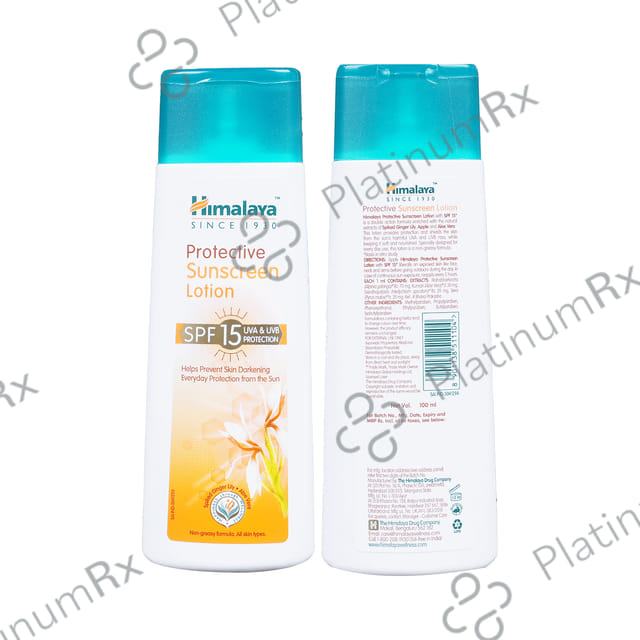 Himalaya Protective Sunscreen Lotion SPF 15 - Provides UVA/UVB Protection 100 ml