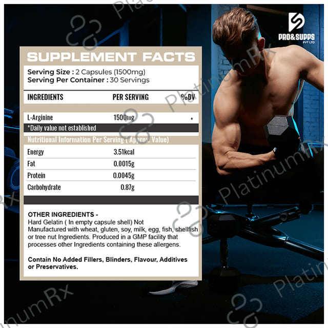 Muscle Dominator L-Arginine 1500mg Capsule