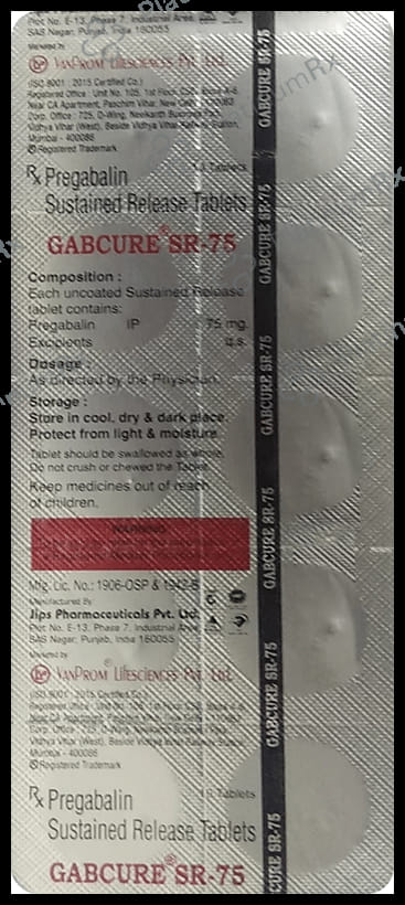Gabcure 75mg Tablet SR 10s