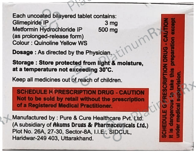Switglim-M 3mg/500mg Tablet