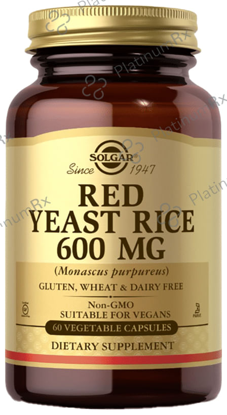 Solgar Red Yeast Rice 600mg Vegetable Capsule