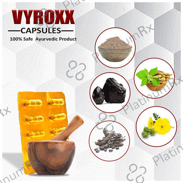 Vyroxx Shilajit Ayurvedic Capsule for Men