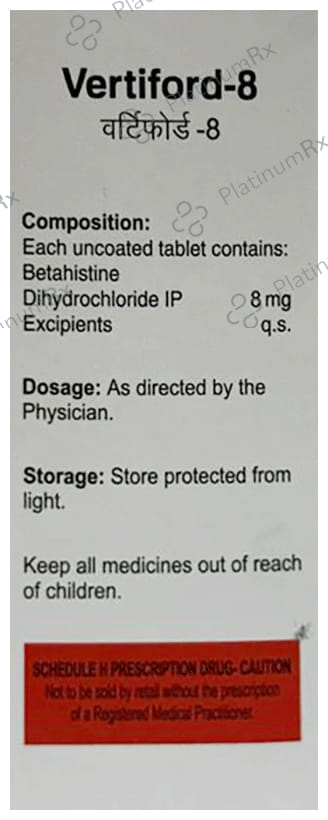 Vertiford 8mg Tablet 10s