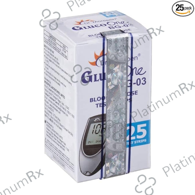 Dr Morepen Glucometer Gluco One Strips 25s