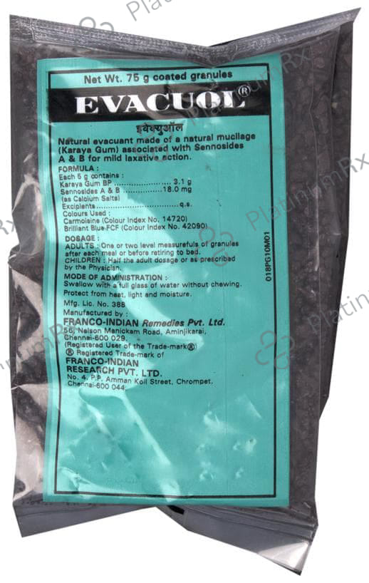 Evacuol 3.1/18mg Granules 75gm