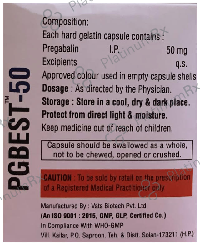 Pgbest 50 Capsule