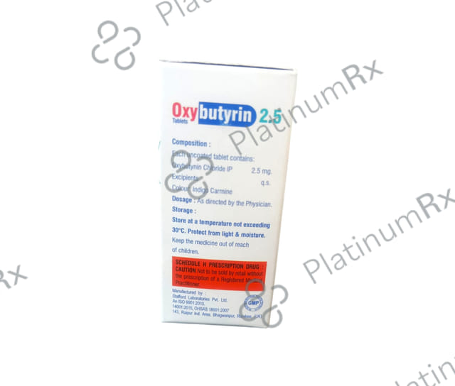 Oxybutyrin 2.5mg Tablet 10s