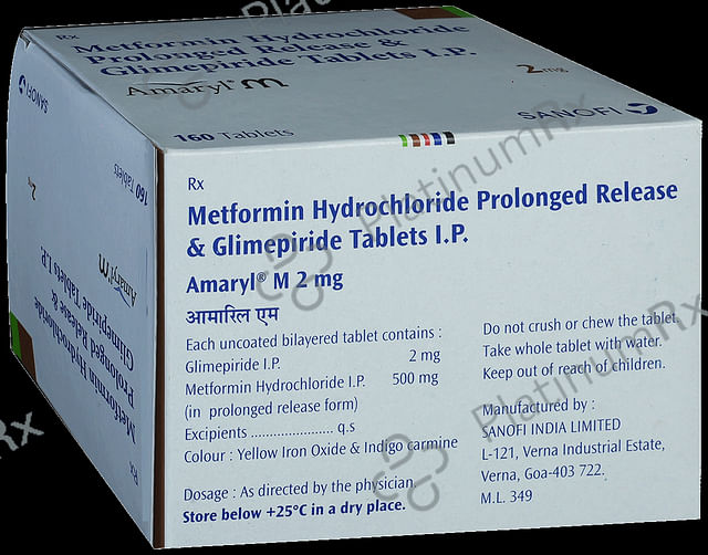 Amaryl M 2/500mg Tablet PR 20s