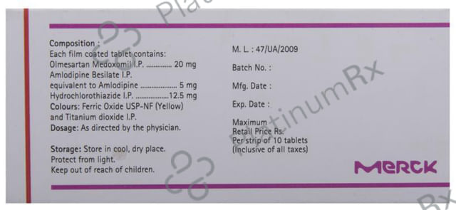 Triolmighty 20/5/12.5mg Tablet 10s