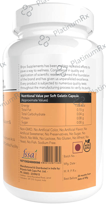 Briyo Vitamin D3 400IU Softgel Capsule
