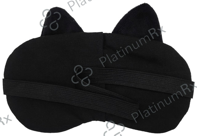 Jenna Jenna Sleeping Eye Mask for Insomnia, Puffy Eyes and Dark Circles Cat Black