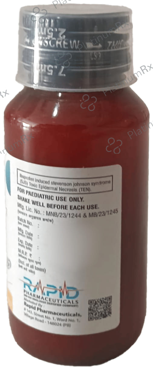 Rapifeva 100/162.5mg P Oral Suspension Strawberry Sugar Free 60ml