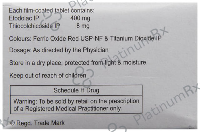 Etova MR Forte 400/8mg Tablet 10s