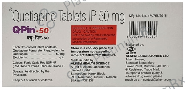 Q Pin 50mg Tablet 10s