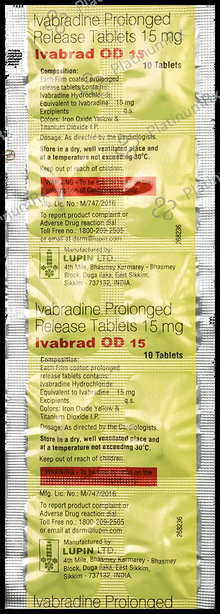 Ivabrad OD 15mg Tablet 10s