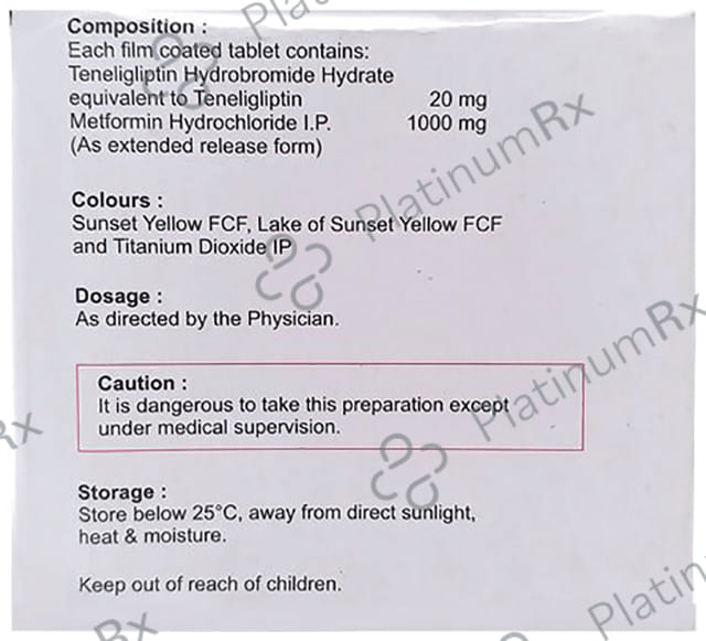 Tiban M 20/1000mg Tablet ER 15s