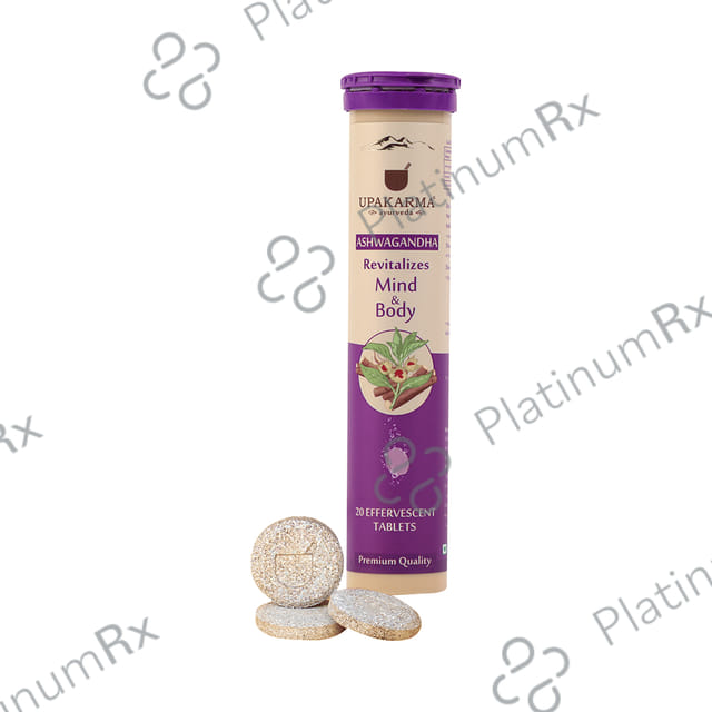 Upakarma Ayurveda Ashwagandha Flavour Effervescent Tablet 20s