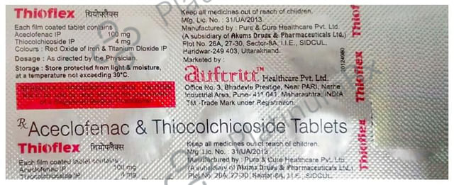 Thioflex 100mg/4mg Tablet