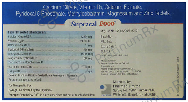 Supracal 2000 Tablet 15s