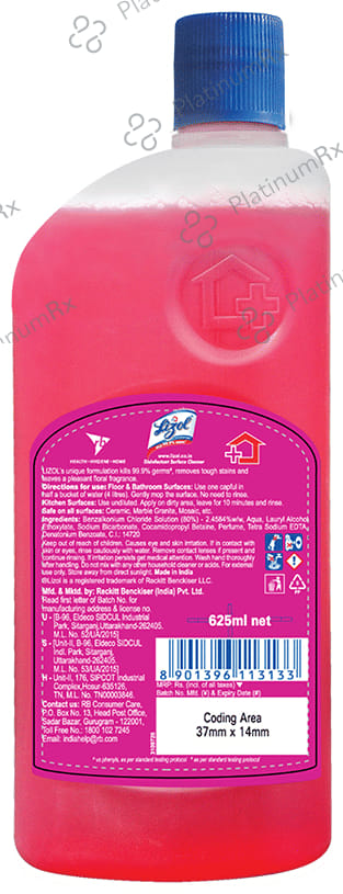 Lizol Disinfectant Surface Cleaner Floral 625 ml