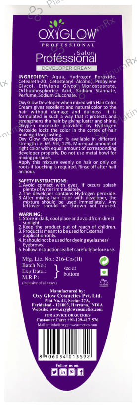 Oxyglow Herbals Developer 9% Cream 1000 ml