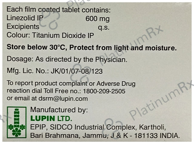 LNZ 600mg Tablet 10s