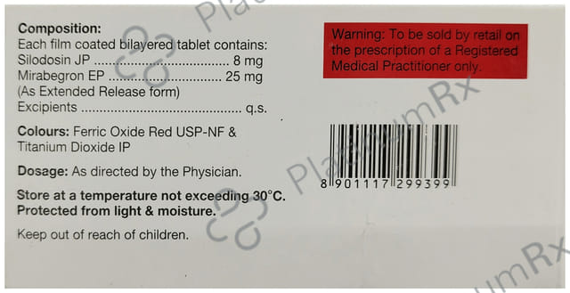 Silofast M 25/8mg Tablet 10s